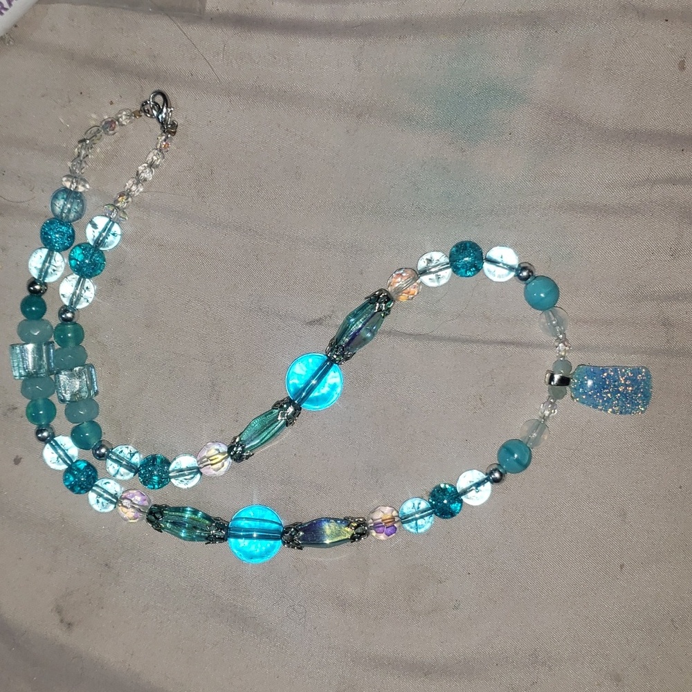 One of a kind glass necklace